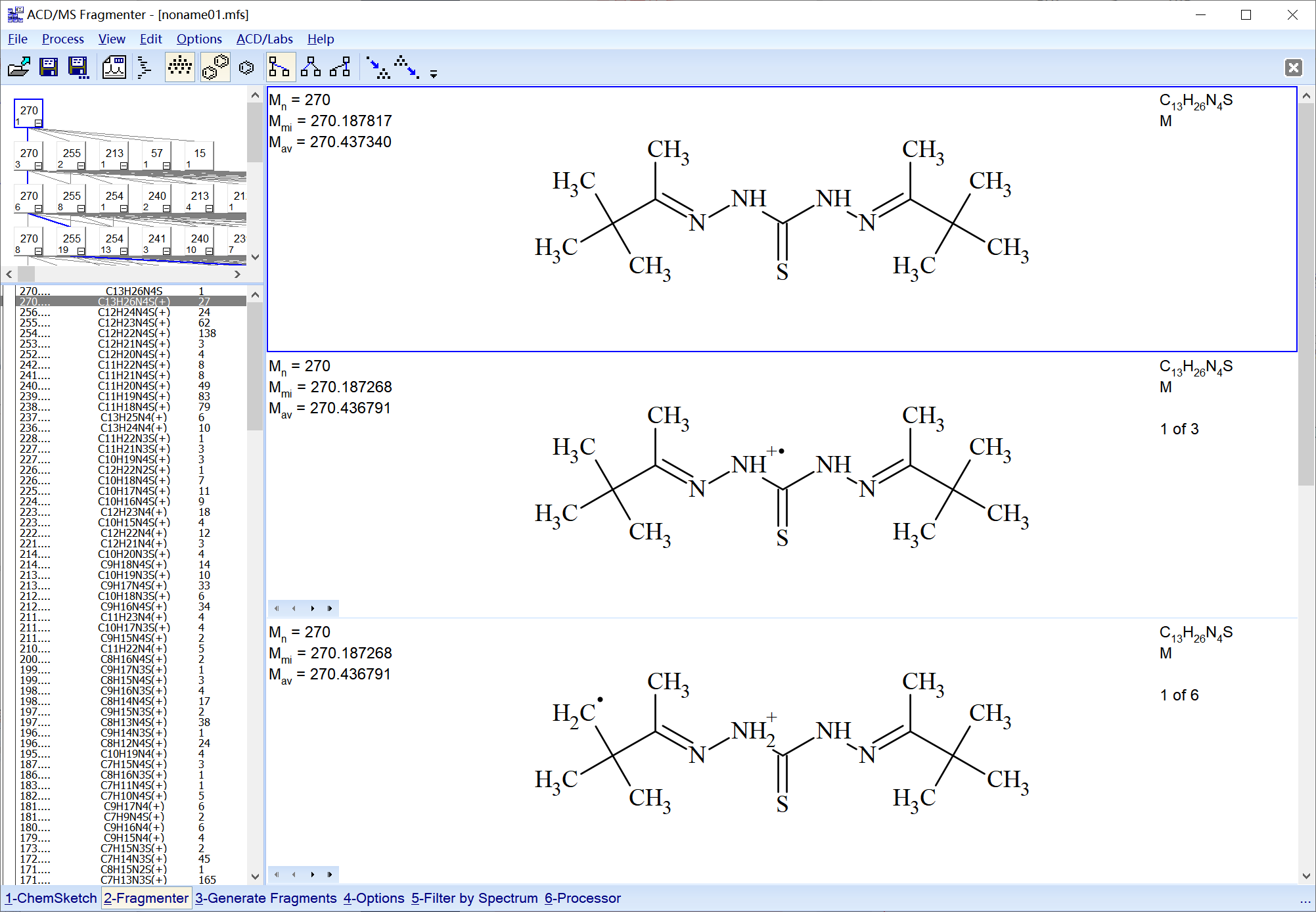 化合物质谱碎片预测软件MS Fragmenter - 广州凯美科信息技术有限公司——ACD/Labs代理商